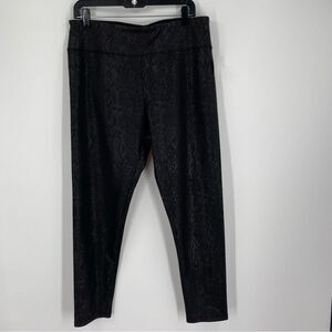 Simply Emma Women’s Embossed Leggings Black Onyx size 1X